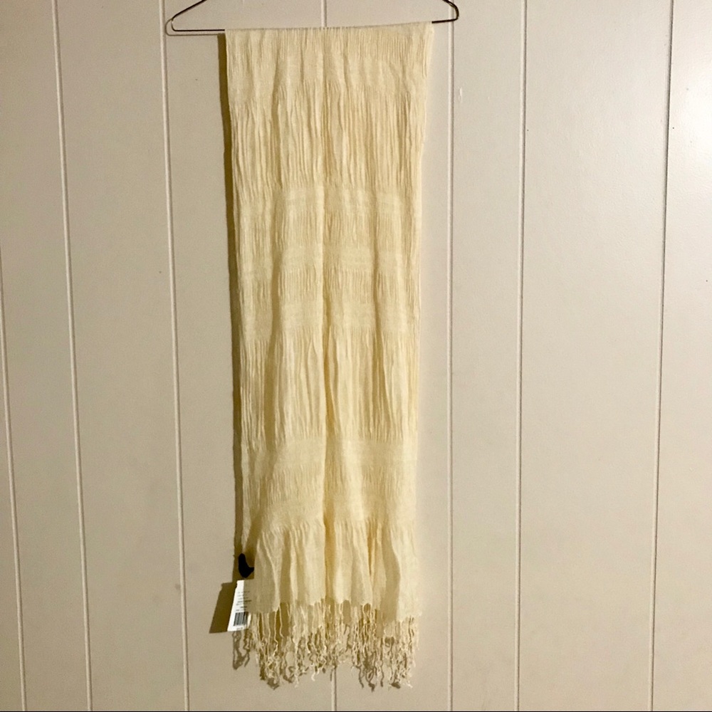 Peach Ruffle Scarf NWT